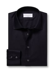 Charles Tyrwhitt Blue Slim Fit Non Iron Twill 100% Cotton Shirt - Image 3 of 5