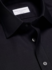 Charles Tyrwhitt Blue Slim Fit Non Iron Twill 100% Cotton Shirt - Image 4 of 5