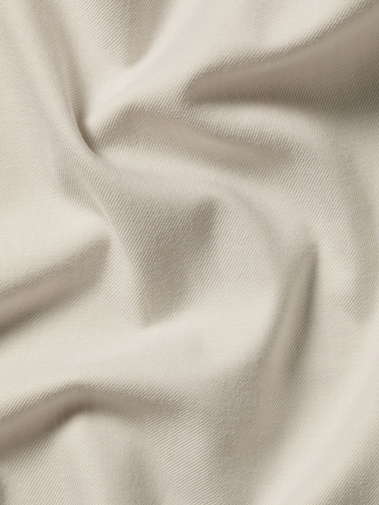 Charles Tyrwhitt Natural Slim Fit Plain Brushed 100% Cotton Twill Shirt - Image 7 of 7