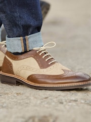 Joe Browns Brown Premium Leather Lace-Up Leather Brogues Shoes - Image 6 of 6