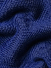 Charles Tyrwhitt Blue Merino Zip Neck Jumper - Image 5 of 5