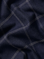 Charles Tyrwhitt Blue Slim Fit Check Non Iron Twill 100% Cotton Shirt - Image 7 of 7
