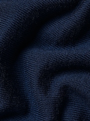 Charles Tyrwhitt Blue Merino Zip Neck Jumper - Image 5 of 5