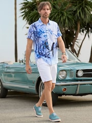 Chemise Joe Browns 100% coton imprimé oiseau d’inspiration japonais - Image 2 of 7