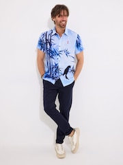 Chemise Joe Browns 100% coton imprimé oiseau d’inspiration japonais - Image 4 of 7