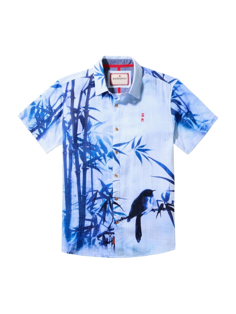 Chemise Joe Browns 100% coton imprimé oiseau d’inspiration japonais - Image 7 of 7