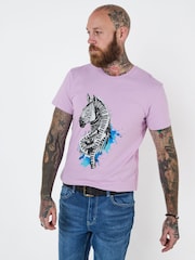Joe Browns Musical Zebra Graphic Print 100% Cotton T-Shirt - صورة 1 من 5