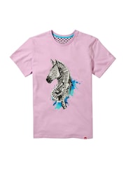 Joe Browns Musical Zebra Graphic Print 100% Cotton T-Shirt - صورة 5 من 5