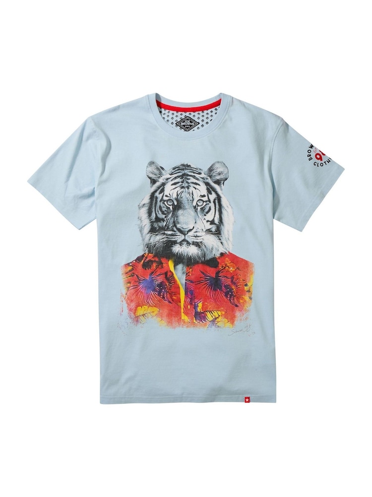 Joe Browns Hawaiian Tiger Graphic Print 100% Cotton T-Shirt - صورة 7 من 7