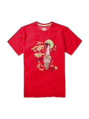 Joe Browns Red Motors Helmet and Engine Graphic 100% Cotton T-Shirt - Image 5 of 5
