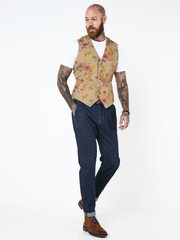 Joe Browns Brown Limited Edition Watercolour Floral Print Waistcoat - Image 3 of 7