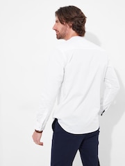 Joe Browns White Pintuck Grandad Collar Long Sleeve 100% Cotton Shirt - Image 2 of 5