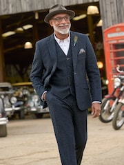 Joe Browns Blue Pinstripe Seersucker Suit Blazer - Image 2 of 7