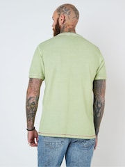 Joe Browns Green Pique Trim Henley T-Shirt - Image 4 of 7
