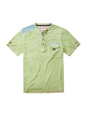 Joe Browns Green Pique Trim Henley T-Shirt - Image 7 of 7