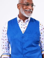 Joe Browns Blue Microsuede Waistcoat - Image 2 of 5