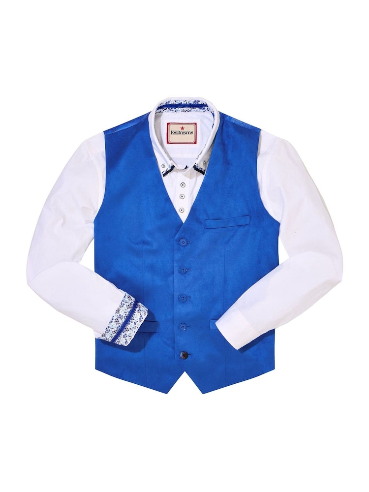 Joe Browns Blue Microsuede Waistcoat - Image 5 of 5