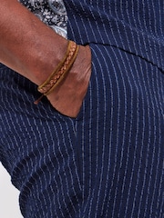 Joe Browns Blue Pinstripe Seersucker Suit Trousers - Image 3 of 5
