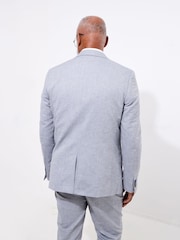 Joe Browns Grey Herringbone Linen Blend Blazer - Image 3 of 7