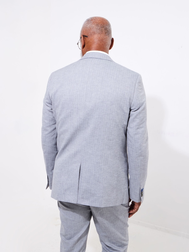 Joe Browns Herringbone Linen Blend Blazer - Image 3 of 7