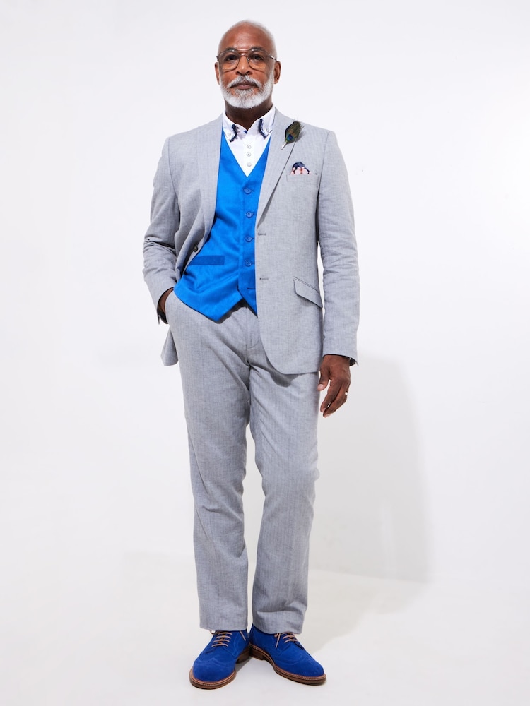 Joe Browns Herringbone Linen Blend Blazer - Image 5 of 7
