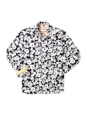 Joe Browns Black Floral Print Long Sleeve 100% Cotton Shirt - Image 5 of 5