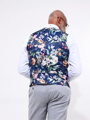 Joe Browns Grey Herringbone Linen Blend Waistcoat - Image 2 of 7