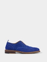 Joe Browns Blue Premium Leather Lace-Up Suede Brogues Shoes - Image 1 of 6