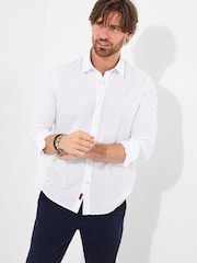 Joe Browns White Linen Blend Long Sleeve Shirt - Image 1 of 5