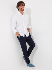 Joe Browns White Linen Blend Long Sleeve Shirt - Image 2 of 5