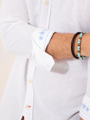 Joe Browns White Linen Blend Long Sleeve Shirt - Image 3 of 5
