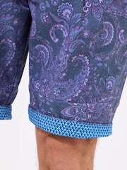 Joe Browns Purple Paisley Print Summer Shorts - Image 3 of 5