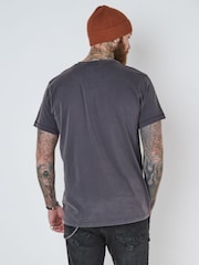 Joe Browns Grey Oil Washed Bike Engine 100% Cotton T-Shirt - Image 4 of 5