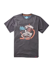 Joe Browns Grey Oil Washed Bike Engine 100% Cotton T-Shirt - Image 5 of 5