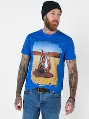 Joe Browns Blue Melting Guitar Graphic 100% Cotton T-Shirt - Image 1 of 5
