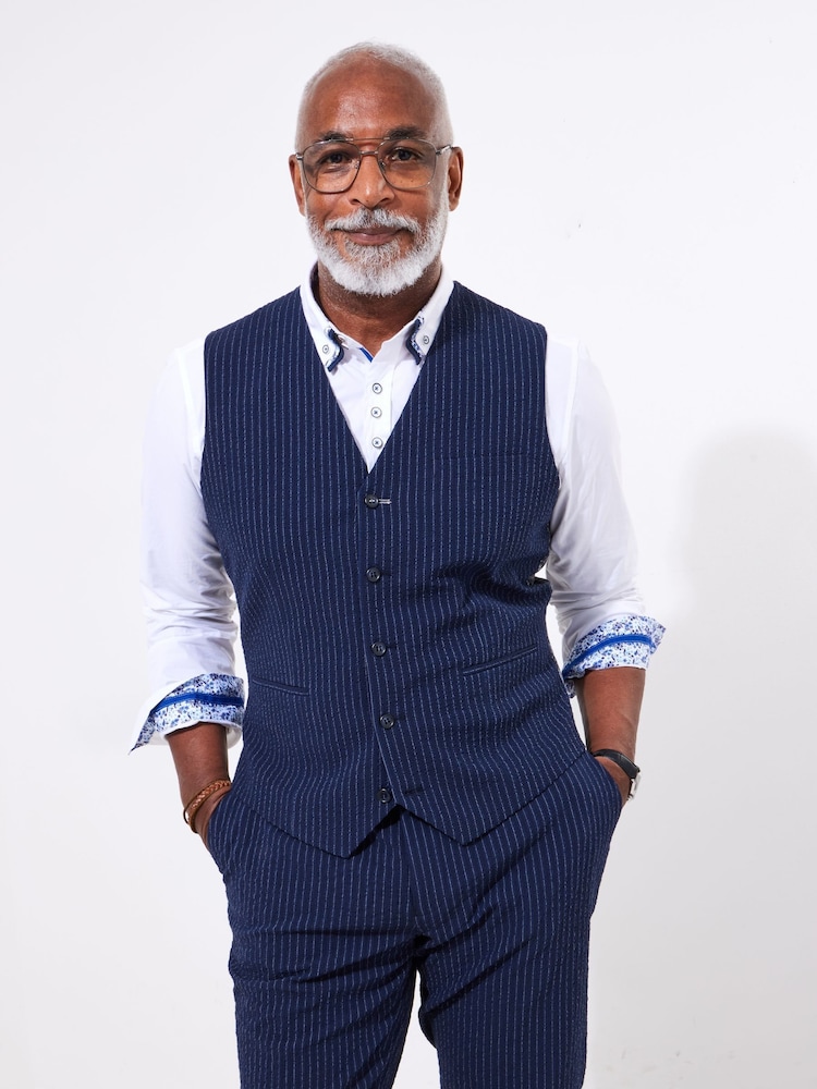 Joe Browns Pinstripe Seersucker Suit Waistcoat - Bild 1 von 5 Joe Browns Pinstripe Seersucker Suit Waistcoat - Bild 1 von 5