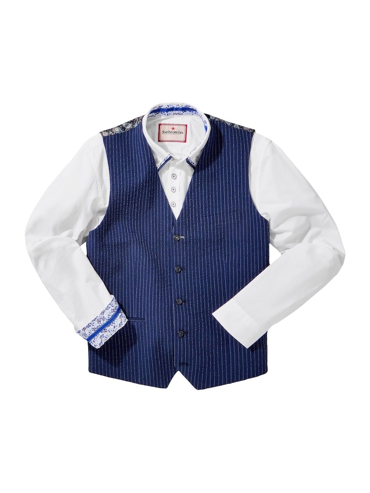 Joe Browns Pinstripe Seersucker Suit Waistcoat - Bild 5 von 5 Joe Browns Pinstripe Seersucker Suit Waistcoat - Bild 5 von 5