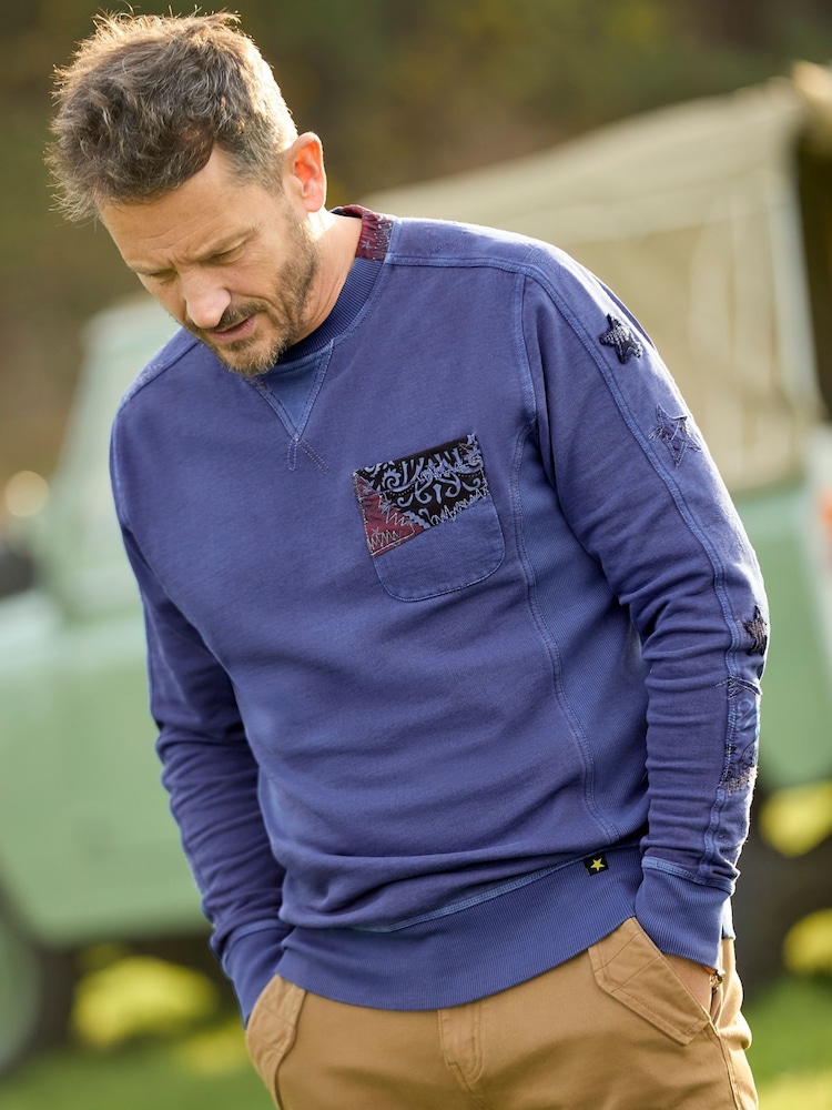 Joe Browns Blue Limited Edition Bandana Sweatshirt - Image 1 of 7