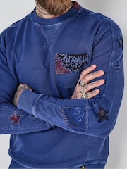 Joe Browns Blue Limited Edition Bandana Sweatshirt - Image 6 of 7