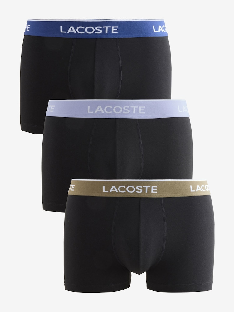 Kohle schwarz - Lacoste – Stretch-Baumwoll-Unterhosen im 3er-Pack - Bild 1 von 4