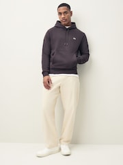 Lacoste Brown Brushed Fleece Hoodie - Image 3 of 4