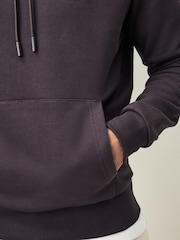 Lacoste Brown Brushed Fleece Hoodie - Image 4 of 4