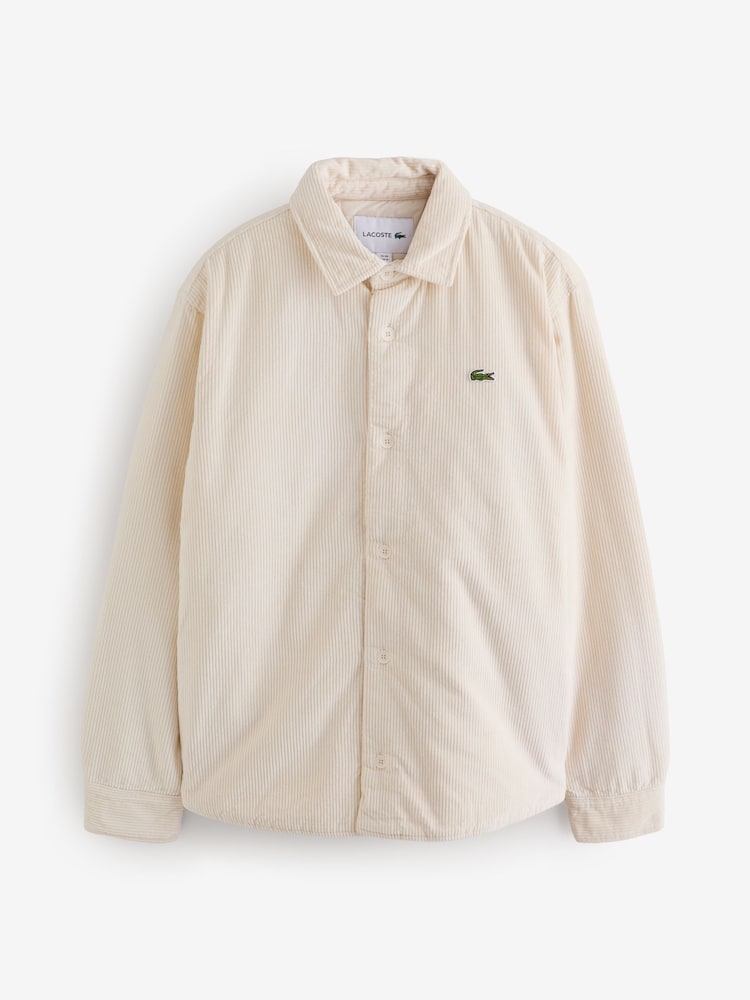 Crema - Lacoste Lightweight Corduory Shirt - Imagen 5 de 5