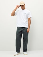 Lacoste White Classic Fit Printed Jersey T-Shirt - Image 3 of 7