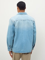 Lacoste Blue Cotton Denim Overshirt - Image 2 of 5