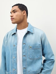 Lacoste Blue Cotton Denim Overshirt - Image 5 of 5