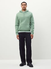 Lacoste Green Brushed Fleece Hoodie - Image 3 of 4