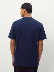 Lacoste Classic Fit Blue French Made Mini-Piqué T-Shirt - Image 2 of 4