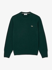 Lacoste Green Carded Wool Jersey Crew Neck Sweater - Image 5 of 6