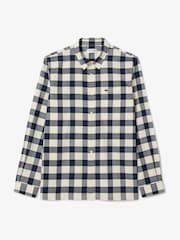 Lacoste Cream Large Check Flannel Shirt - Image 1 of 3